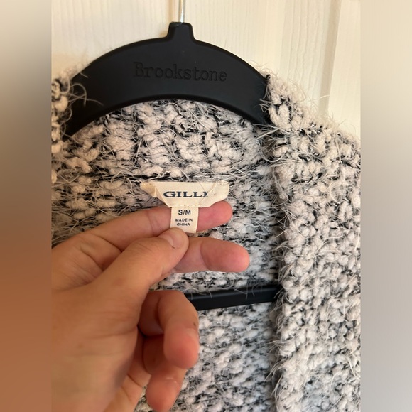 Gilli grey and white super soft oversized cardigan - Picture 2 of 3
